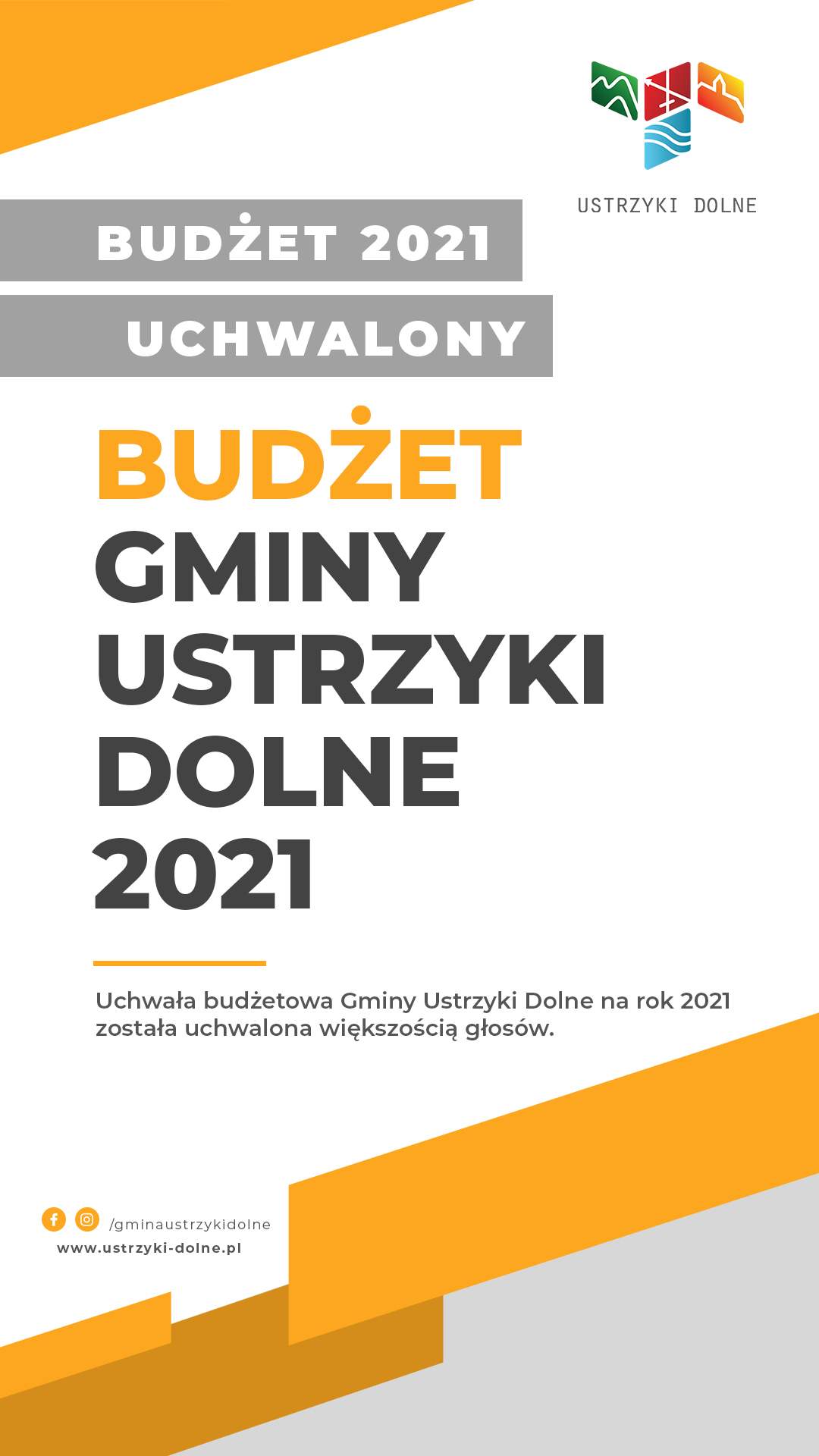 Budżet na rok 2021 Gminy Ustrzyki Dolne uchwalony!